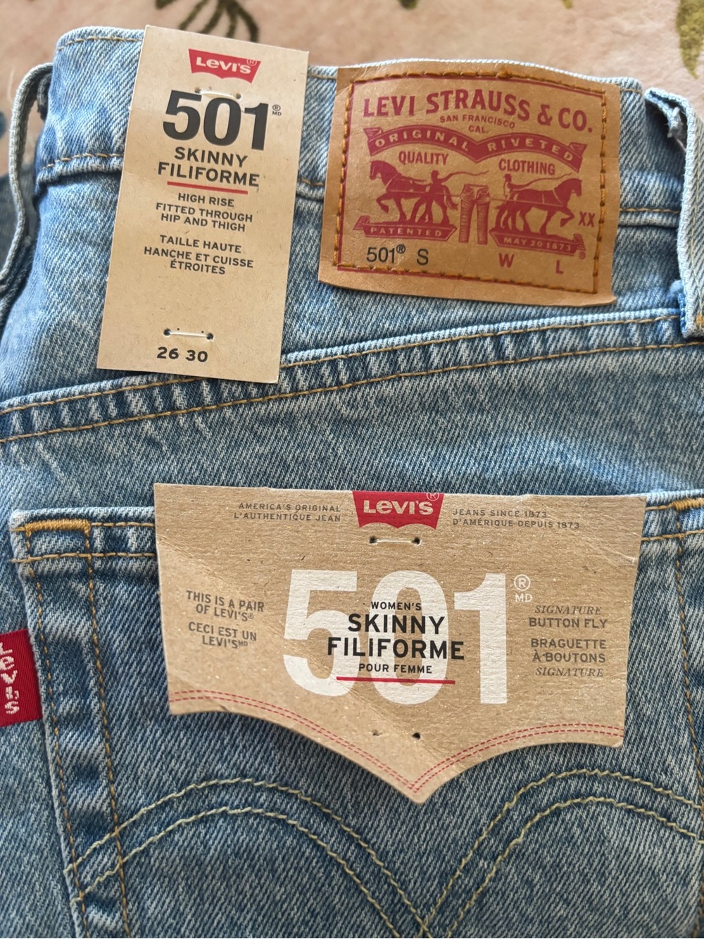 501 Levi Jeans high waisted fitted